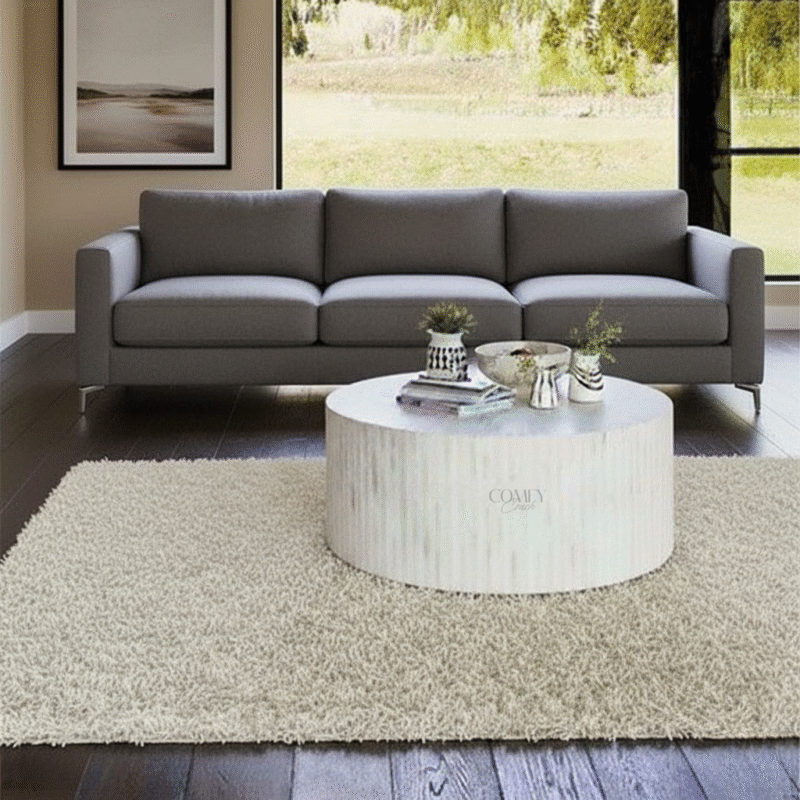 Comfy Couch “Hastakala” Bone Inlay Coffee Table