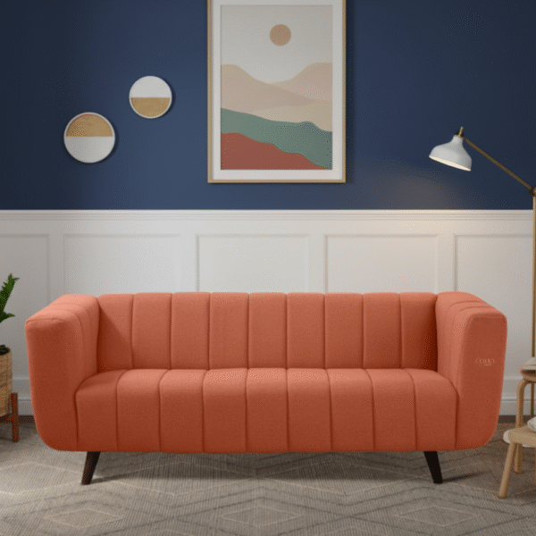 Comfy Couch “Tavira” 3-Seater Fabric Sofa