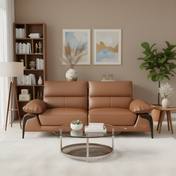 Comfy Couch “Leathra” 3-Seater Leather Sofa