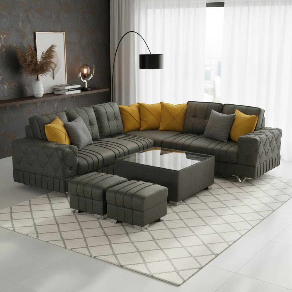Comfy Couch “Marento” L-Shape Sofa