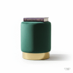 Velvet Round Pouf