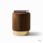 Velvet Round Pouf