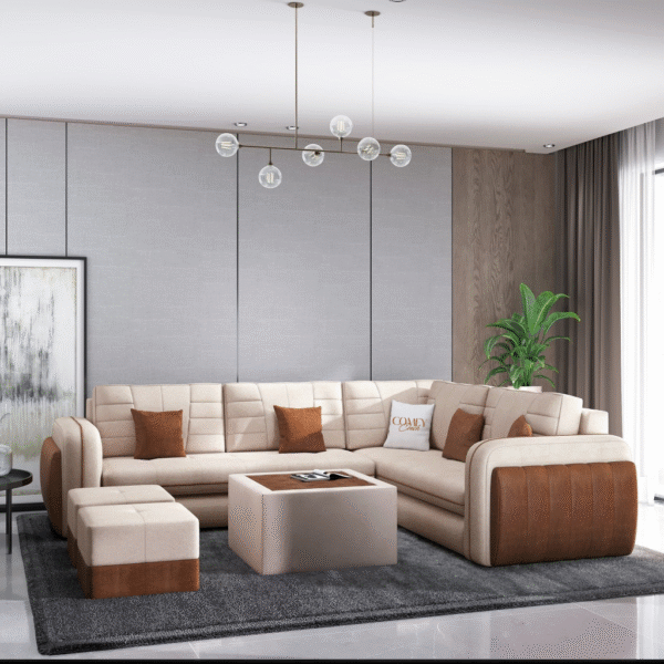 Comfy Couch Eldora L-Shape 8-Seater Fabric Sofa