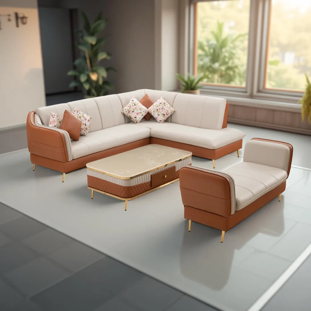 Comfy Couch “Arlento” L-Shape Divider Sofa